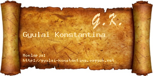 Gyulai Konstantina névjegykártya